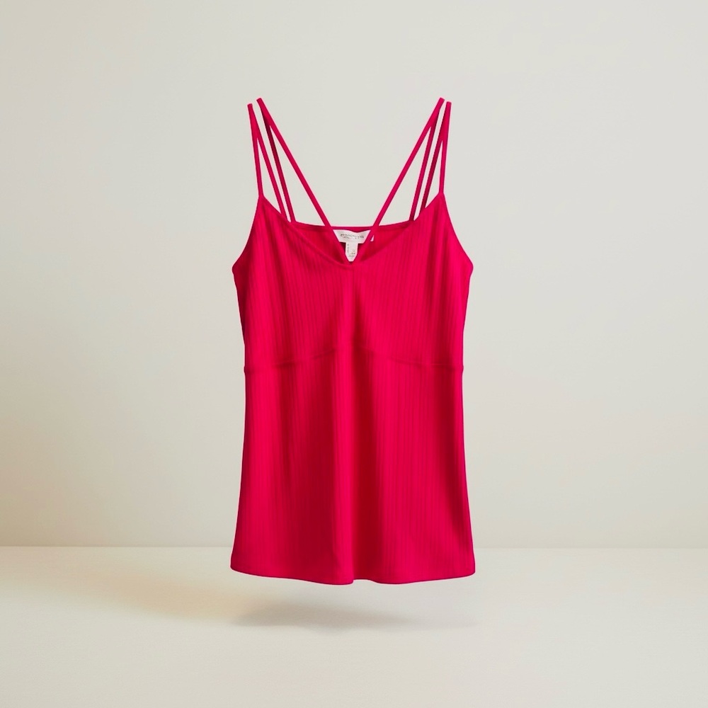 Addition Elle Fuchsia Ribbed Tank Top - Picture 2 of 2